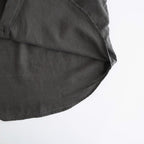 COTTON SILK GARMENT-DYED LOOSED SHIRT #CARBON [YK26SS01289SH]