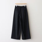 WOOL TROPICAL WIDE EASY PANTS #BLACK [PRAGGM0110]