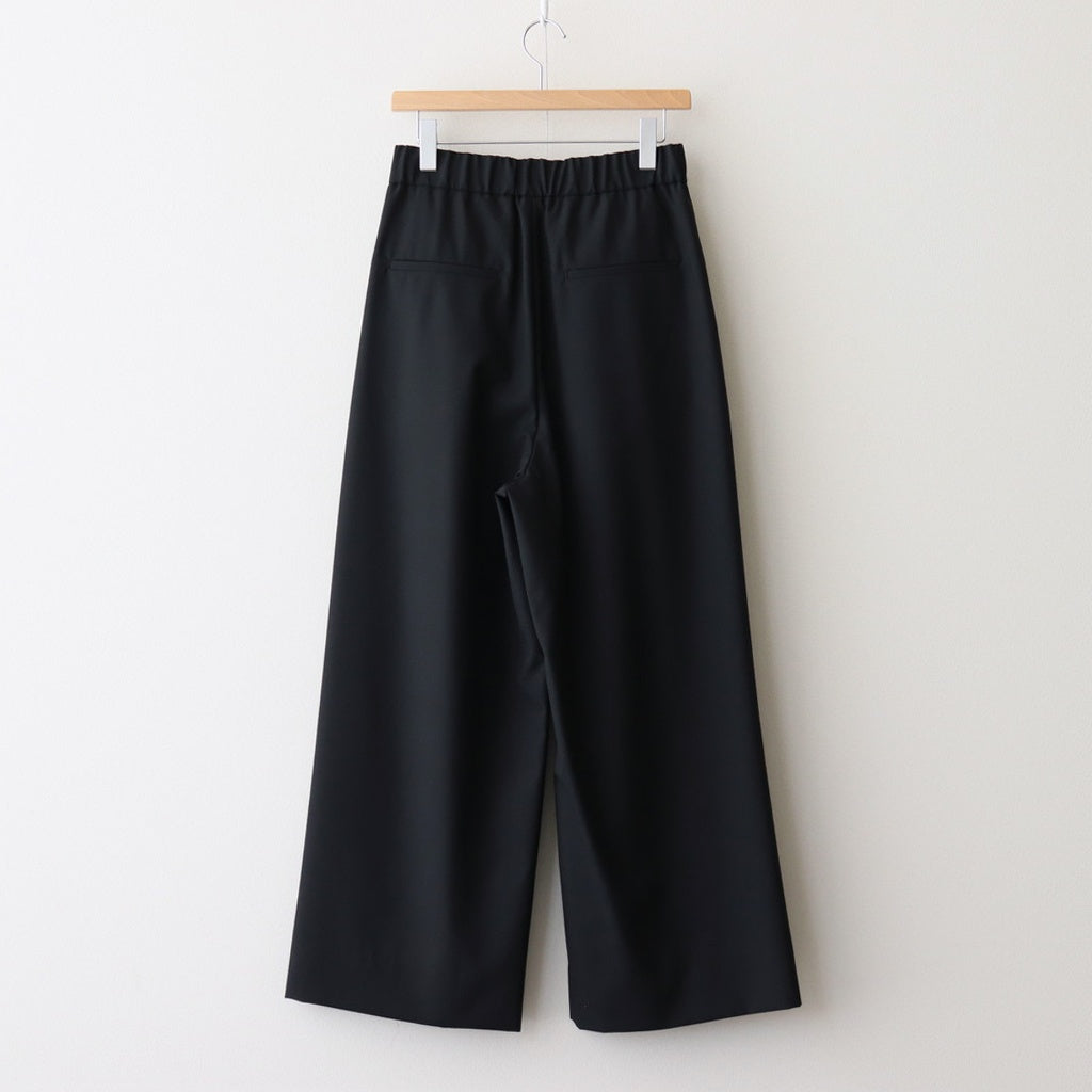 WOOL TROPICAL WIDE EASY PANTS #BLACK [PRAGGM0110]