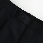 BLUEFACED WOOL TWO-TUCK SLACKS #CHARCOAL NAVY STRIPE [A26SP04BA]