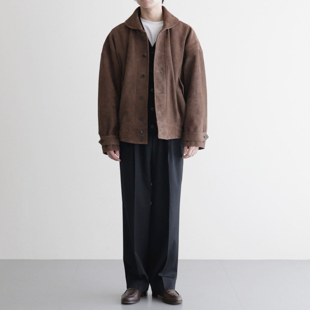 SILKY GRAIN SUEDE BLOUSON #DARK BROWN [A26SB01SG] - ciacura 三重県