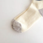COARSE RIBBED OLDSCHOOL CREW SOCKS #NAVY [R1255-SS26]