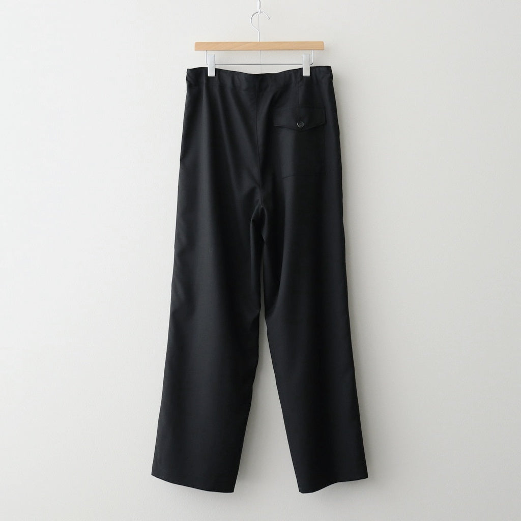 WOOL HERRINGBONE CARGO PANTS #BLACK [A26SP02CH]