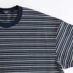 綿天竺ランダムボーダー S/S Tシャツ #NAVY [HO-T014-051]