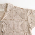 CROCHET KNIT SHIRT #IVORY [YK25SS001011S]