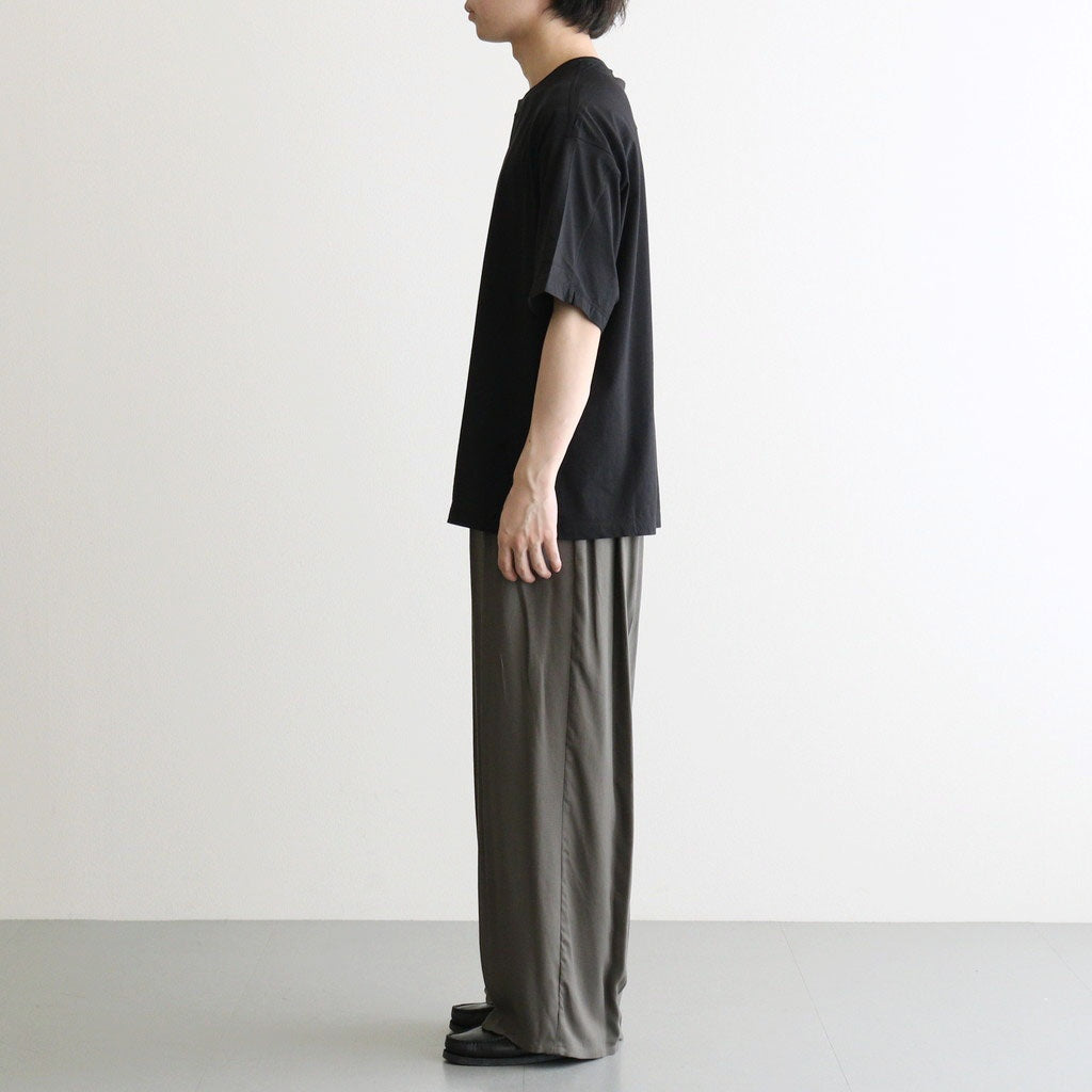 Modal Front Flat 1pleated Easy Trousers #CHARCOAL [YK26SS01216P]