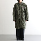 QUILTING FISHTAIL COAT #KHAKI [26330104]
