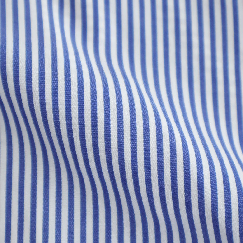 Broad Stripe L/S Oversized Regular Collar Shirt #BLUE STRIPE [GM254-50022STB]