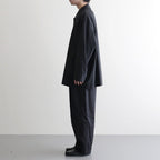 Silicon Poplin Two Tuck Easy Pants #BLACK [GM261-40182]
