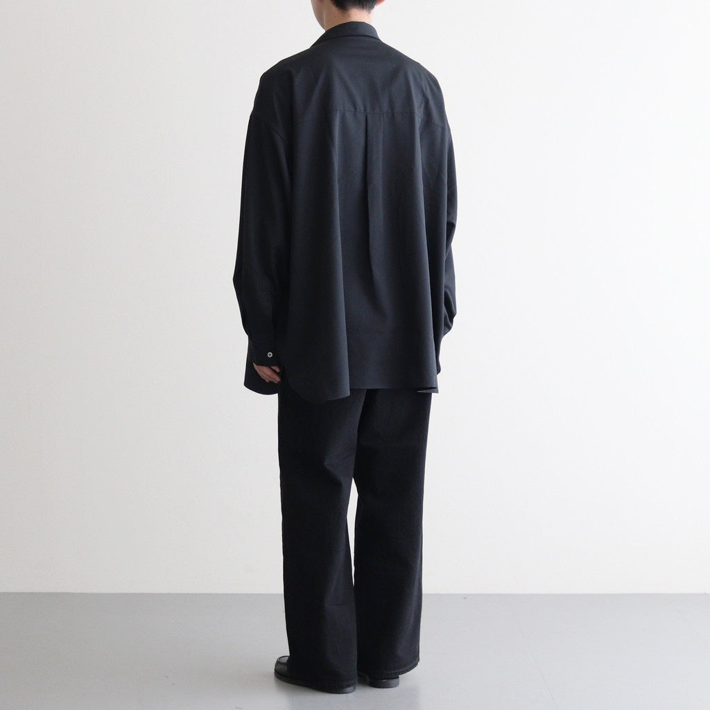 COOLFIBER OPEN COLLAR L/S SHIRT #BLACK [FSC241-50133]