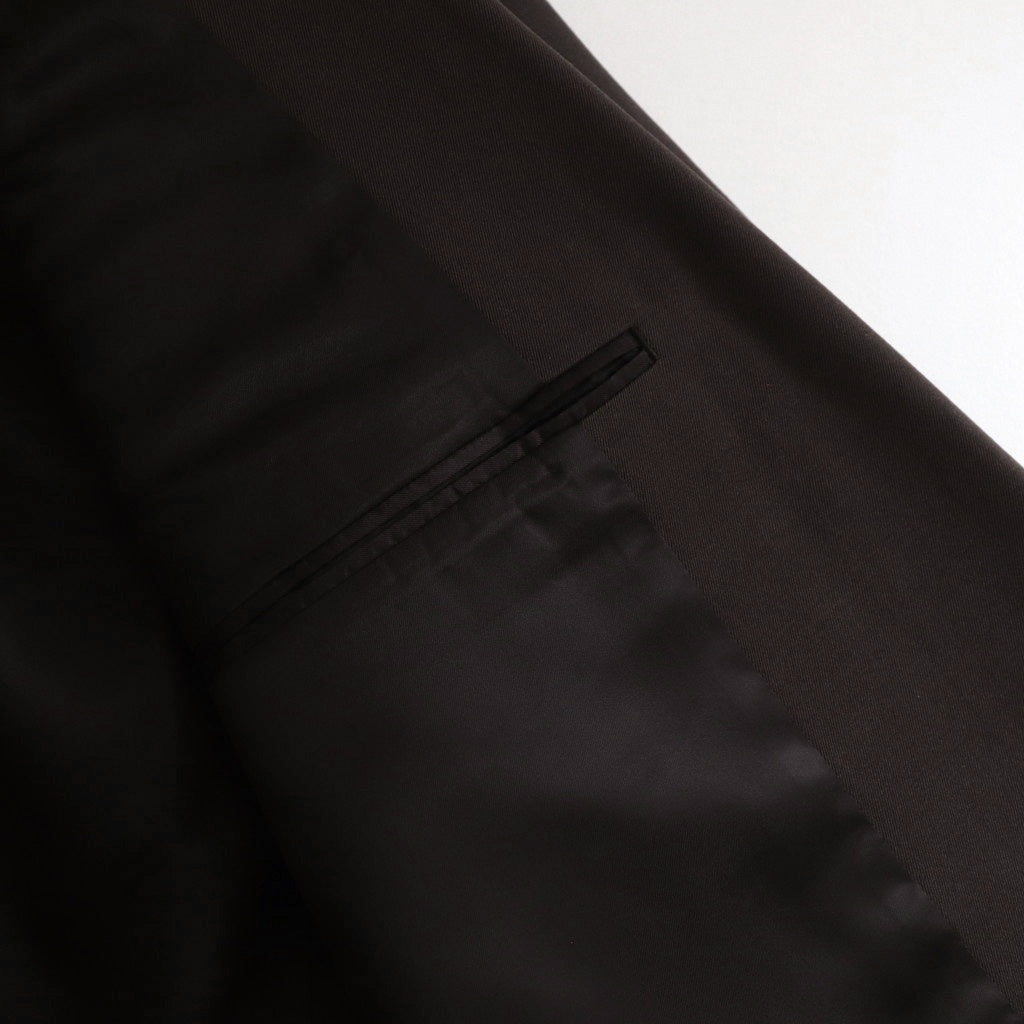 LIGHT WOOL MAX GABARDINE JACKET #DARK BROWN [A25SJ01MG]