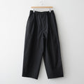 綿ツイル微起毛 ワイド2タックパンツ #BLACK [HQ-P006-051]