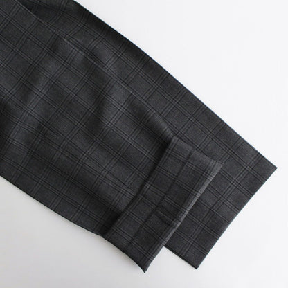 BLUEFACED WOOL CHECK SLACKS #CHARCOAL CHECK [A24AP04CB]