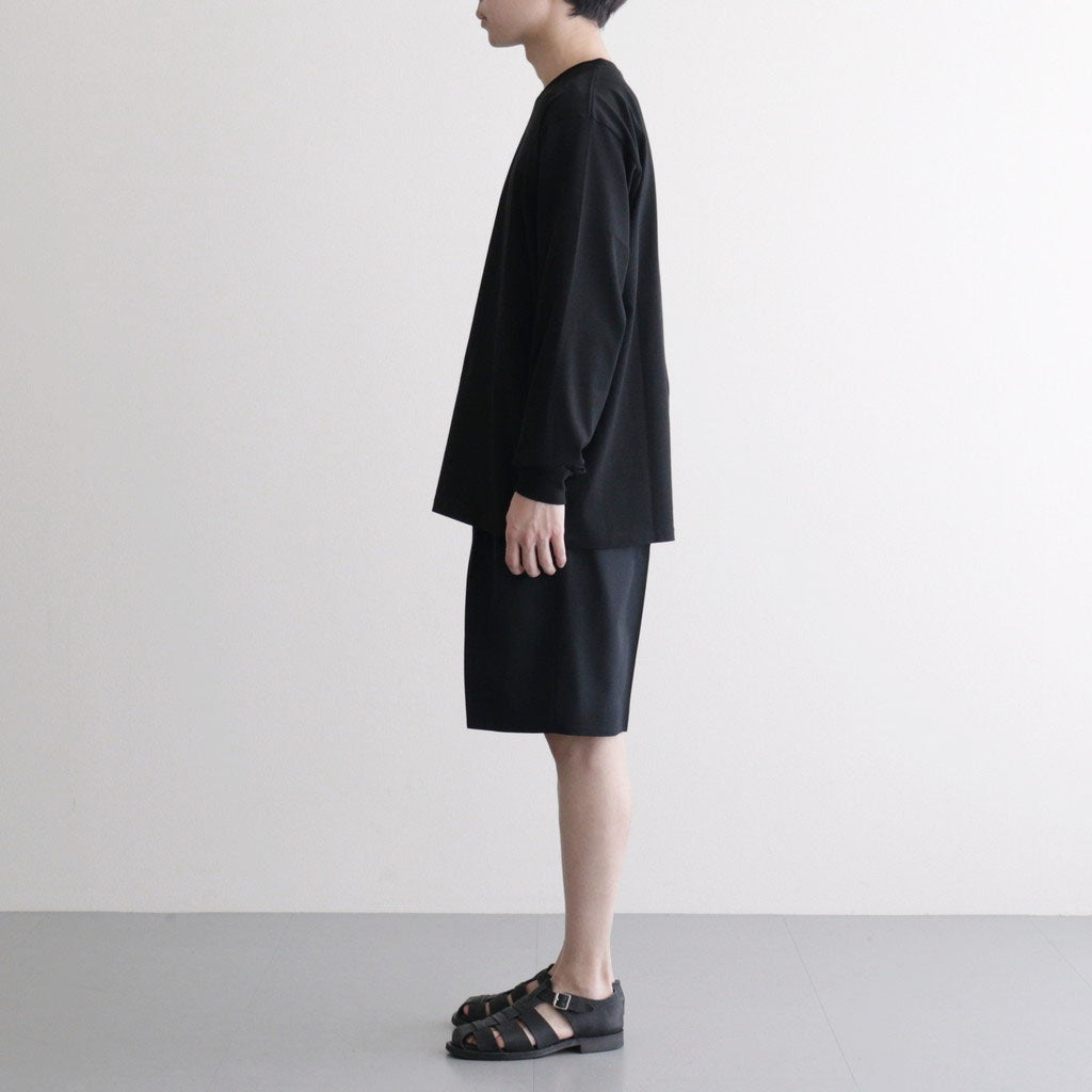 LIGHT WOOL MAX GABARDINE SHORTS #TOP BLACK [A26SP05MG]