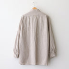 BUTTON SHIRT PULLOVER #brown-st [45110]