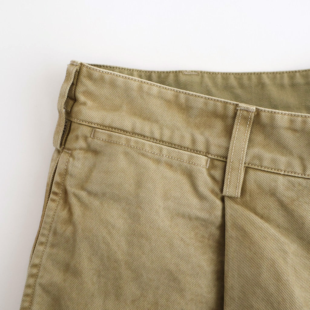 PRODUCT DYED FINX CHINO ONE-TUCK PANTS #BEIGE [A25AP01CP]