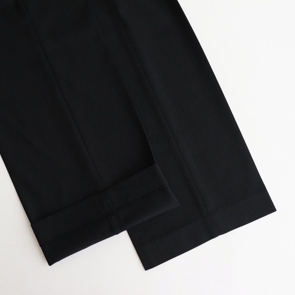 LIGHT WOOL MAX GABARDINE SLACKS #TOP BLACK [A25AP05MG]