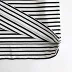 FBSBTF - 微強撚綿天竺 ボートネックロンT #08 WH base×BK bd [SN_FR0907TF]