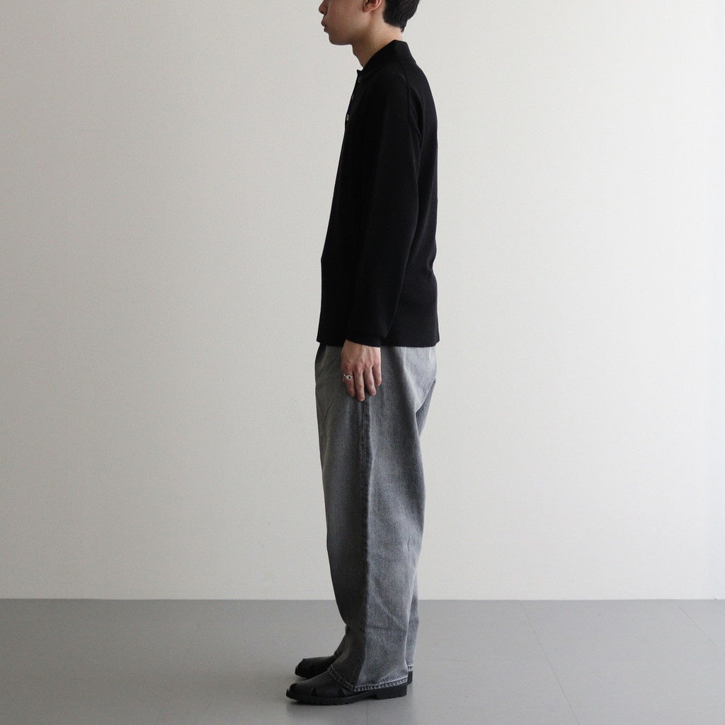 Selvage Denim Two Tuck Pants #BLACK LIGHT FADE [GU251-40188LB]