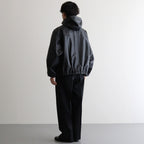 LEATHER HOODED SHORT JACKET #BLACK [ST.1063]