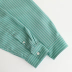 SUPER FINE WOOL STRIPE SHIRT #GREEN STRIPE [A25SS01WW]