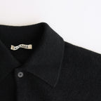 SHETLAND WOOL CASHMERE KNIT CARDIGAN #BLACK [A24AS01SC]