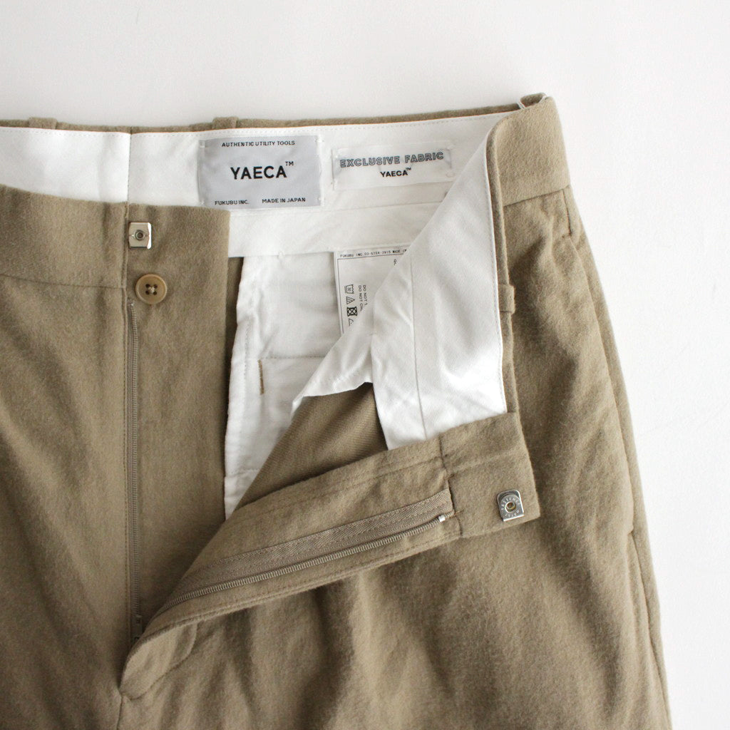 CHINO CLOTH PANTS TUCK STRAIGHT #khaki [13659]