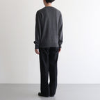 LIGHT WOOL MAX GABARDINE SLACKS #TOP BLACK [A25AP02MG]