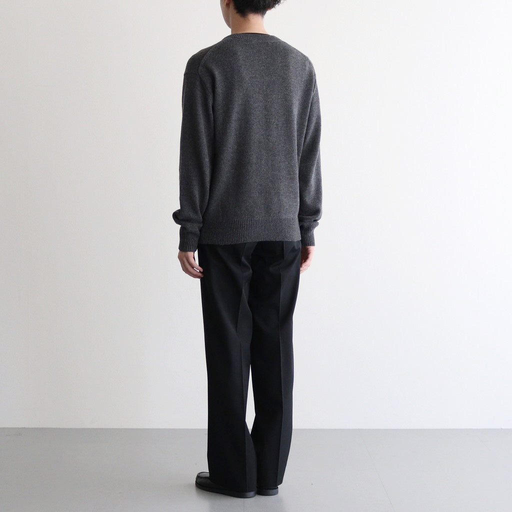 LIGHT WOOL MAX GABARDINE SLACKS #TOP BLACK [A25AP02MG]