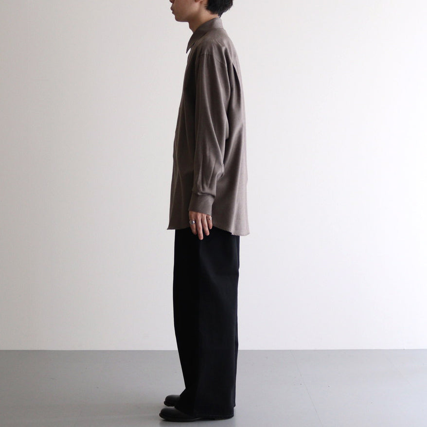 SUPER LIGHT WOOL SHIRT #TOP BROWN [A24AS01OS] - ciacura 三重県