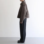 WASHED FINX COTTON GABARDINE FLIGHT BLOUSON #DEEP OLIVE [A25AB01HM]