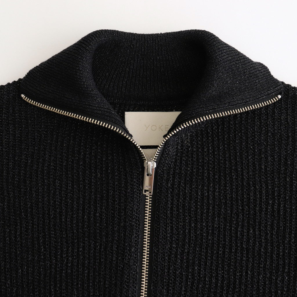 WASHI RAYON SHEER DRIVERS KNIT #BLACK [YK25SS0962S]