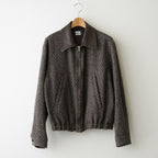 Herringborn Tweed Zip Blouson #Brown [YK26FW01314B]