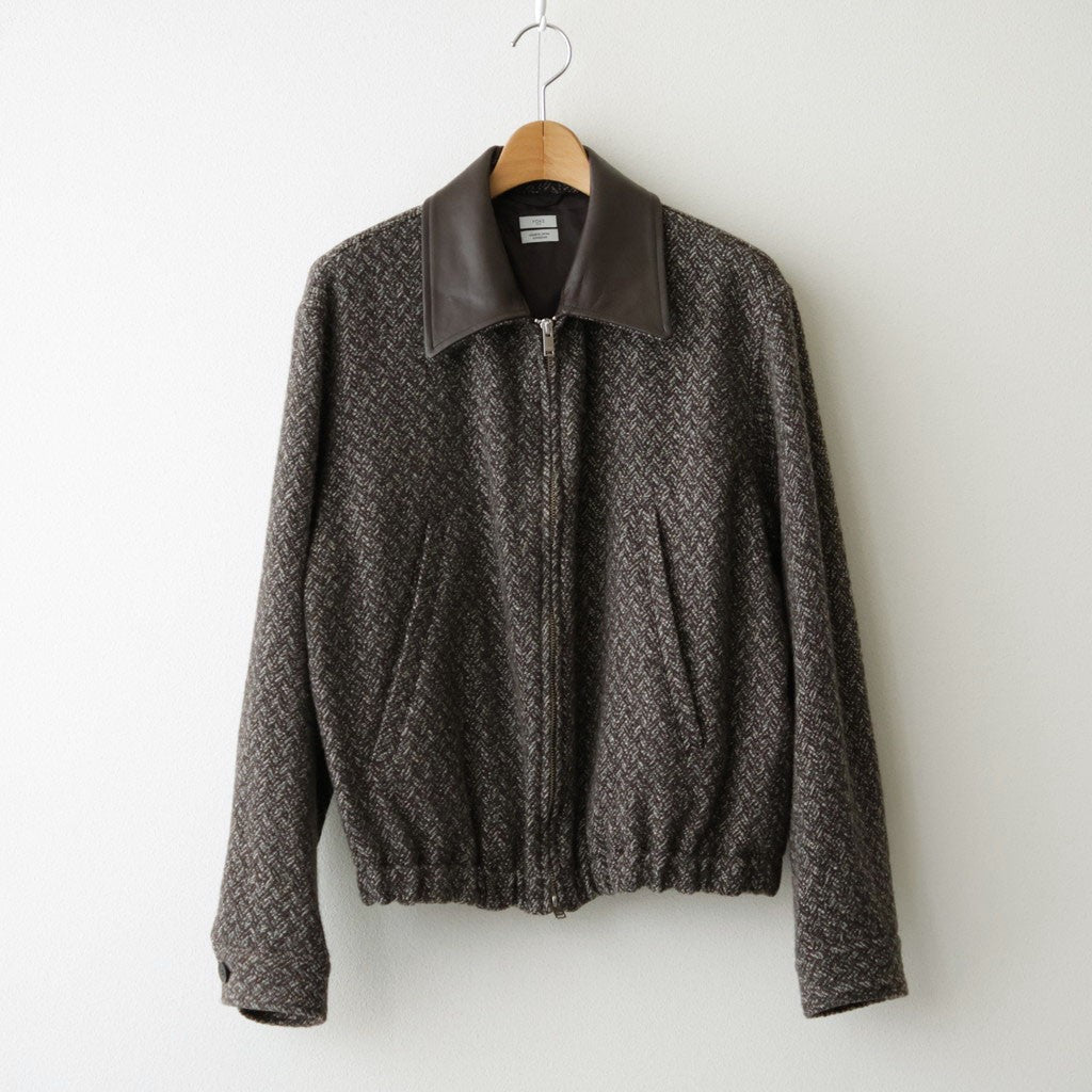 Herringborn Tweed Zip Blouson #Brown [YK26FW01314B]