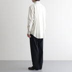 COTTON SILK STRIPE SHIRT #IVORY STRIPE [A26SS01CS]