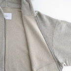 COTTON CASHMERE SWEAT ZIP HOODY #GREY [ST.1469]