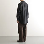 BRUSHED CHINO ONE TUCK WIDE PANTS #BROWN [ST.1399]