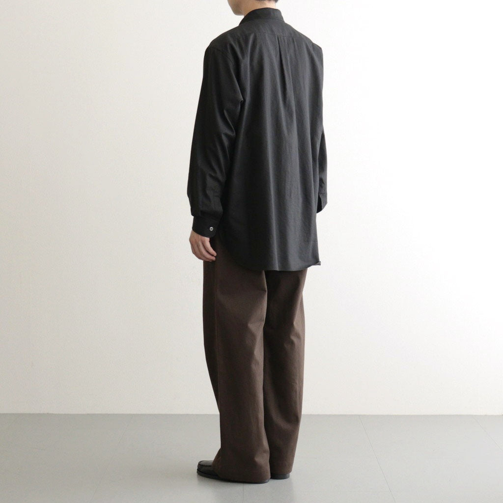 BRUSHED CHINO ONE TUCK WIDE PANTS #BROWN [ST.1399]