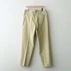 GARMENT-DYED FINX SHUTTLE WEATHER ONE-TUCK SLACKS #KHAKI BEIGE [A26SP03SW]