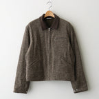 HOMESPUN TWEED ZIP BLOUSON #BROWN [A25AB01HT]
