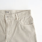 GARMENT-DYED FINX CORDUROY 5P WIDE PANTS #WHITE KHAKI [A26SP01FX]