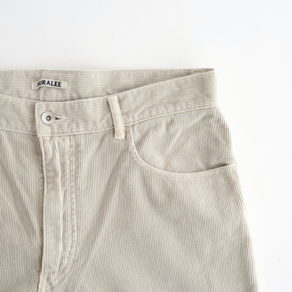 GARMENT-DYED FINX CORDUROY 5P WIDE PANTS #WHITE KHAKI [A26SP01FX]