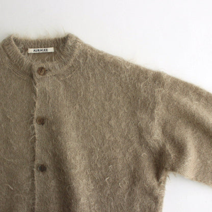 BRUSHED SUPER KID MOHAIR KNIT CARDIGAN #GRAY BEIGE [A24AC01KM]