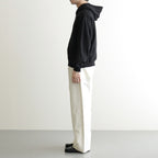 DOUBLE WEAVE COTTON ONE TUCK WIDE PANTS #CREAM [ST.1398]