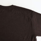 WOOL WASHI CREWNECK SWEATER #BROWN TOP [KRAGGW0102]