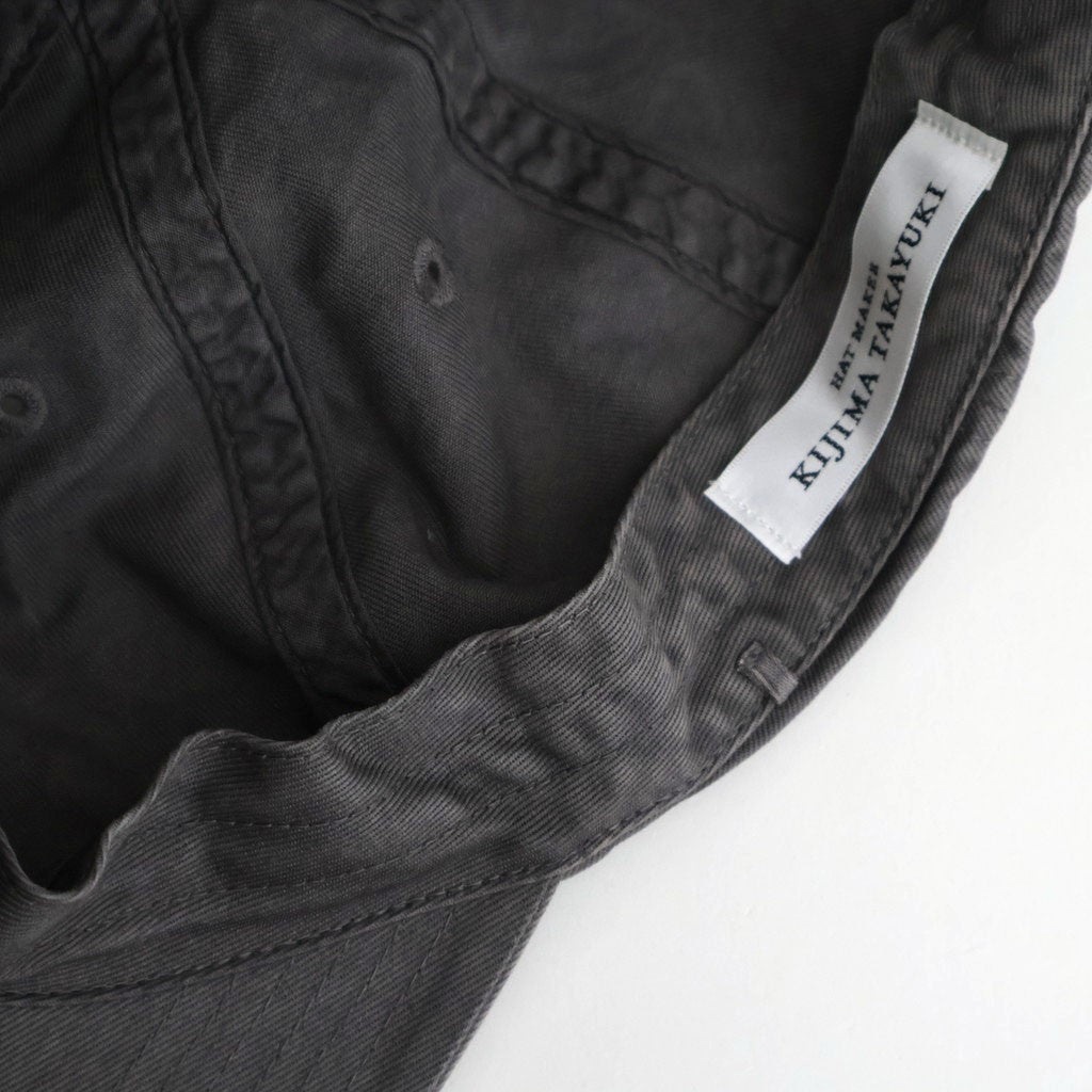 GARMENT-DYED FINX CHINO CAP MADE BY KIJIMA TAKAYUKI #INK BLACK [A26SC02KT]