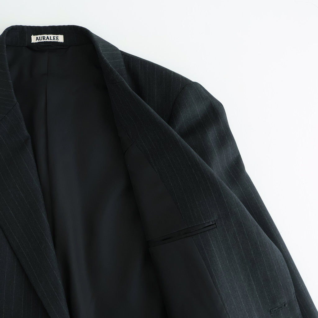 BLUEFACED WOOL JACKET #CHARCOAL NAVY STRIPE [A25AJ01BS]