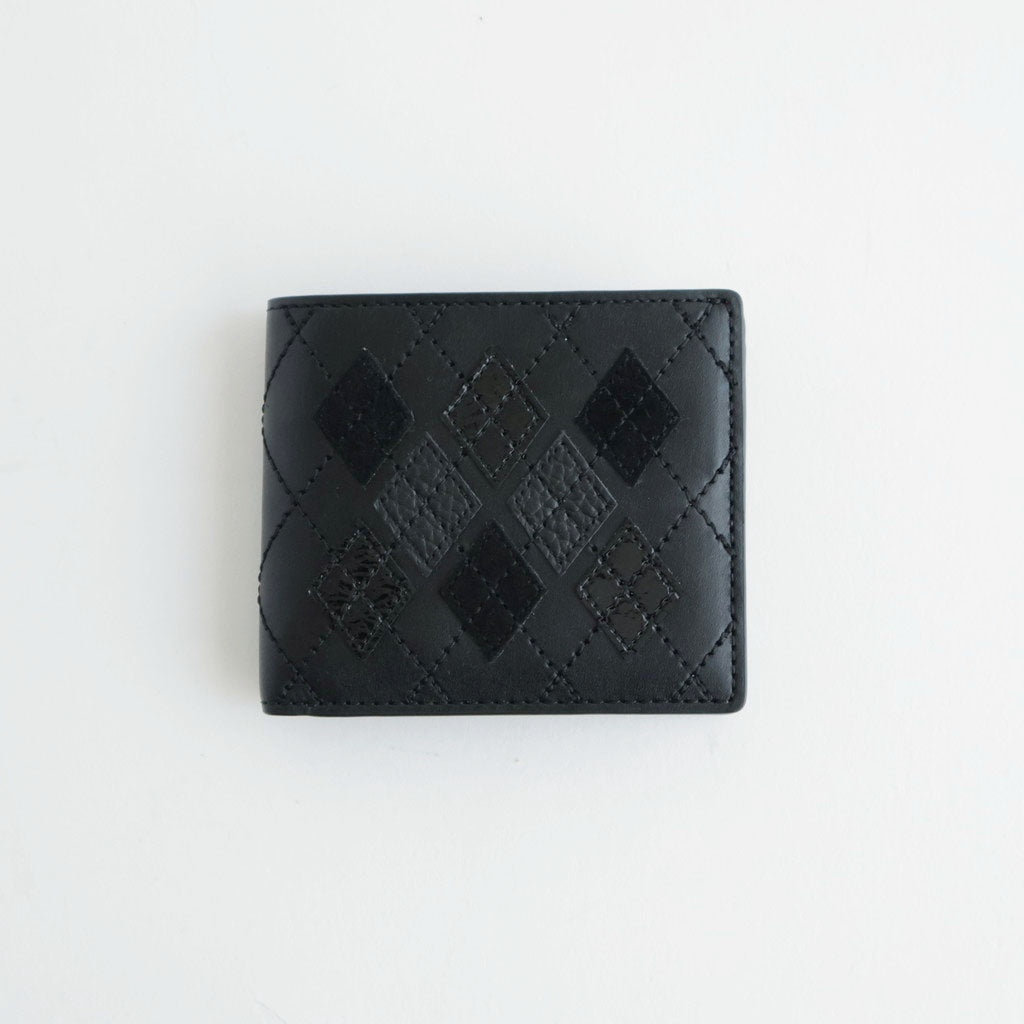 argyle half folded wallet #argyle black [zw-c-hfw]