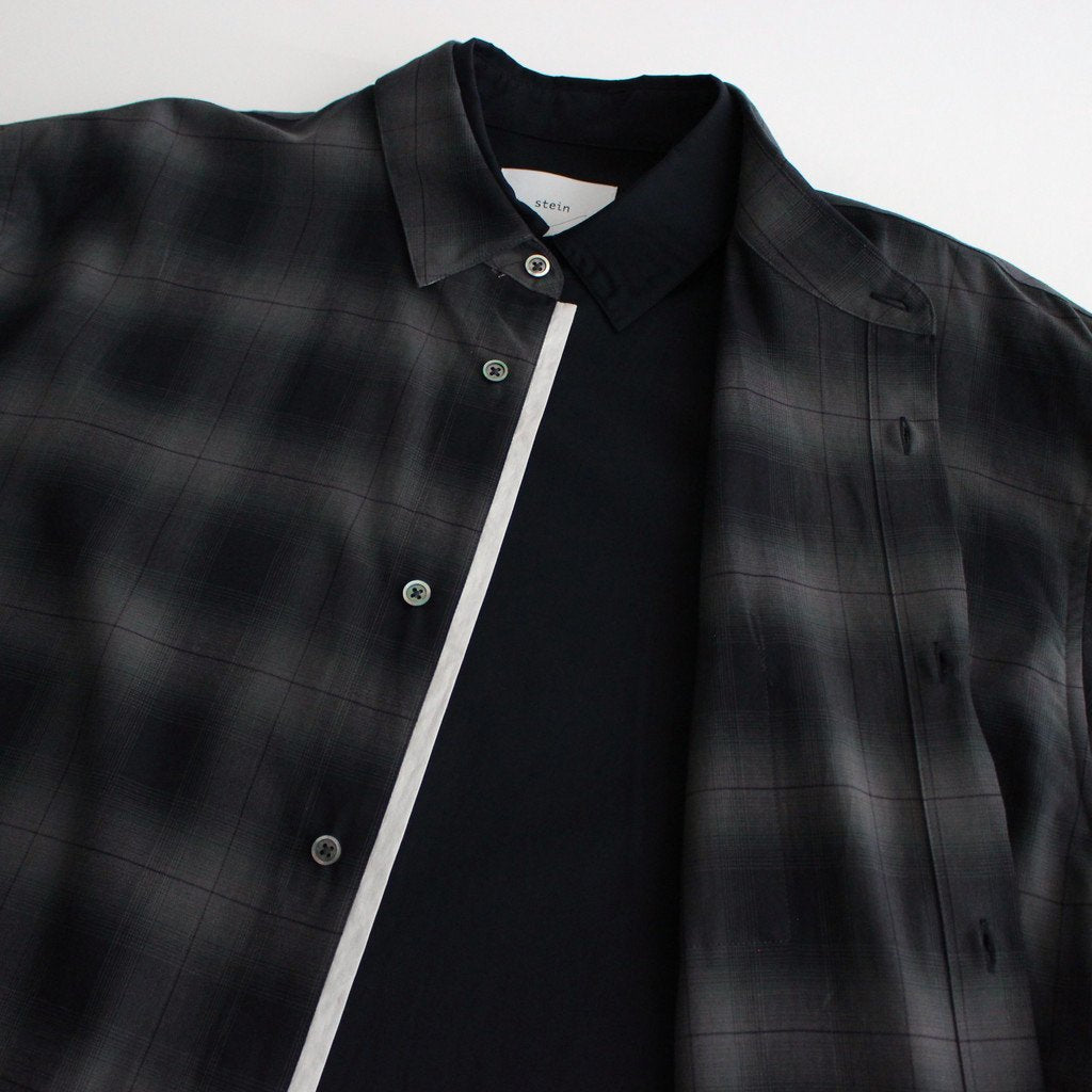 OVERSIZED LAYERED SHIRT #NAVY CHECK [ST.547-2] _ stein | stein