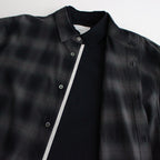 OVERSIZED LAYERED SHIRT #NAVY CHECK [ST.547-2]